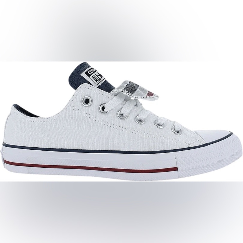 New! Converse All Star Chuck Taylor Shoes Unisex White Low Top double tongue